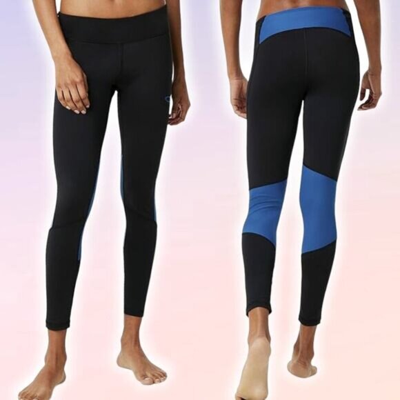 NWT OAKLEY Women's Training Tights Sz Small Black Blue - Picture 1 of 5